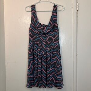 Marc by Marc Jacobs Zig-Zag Print Fit & Flare Mini Dress